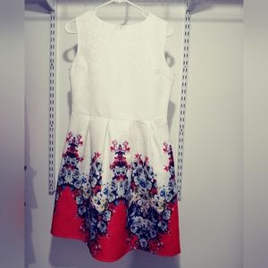 Women's Sleeveless Mini Multicolor Dress - Small